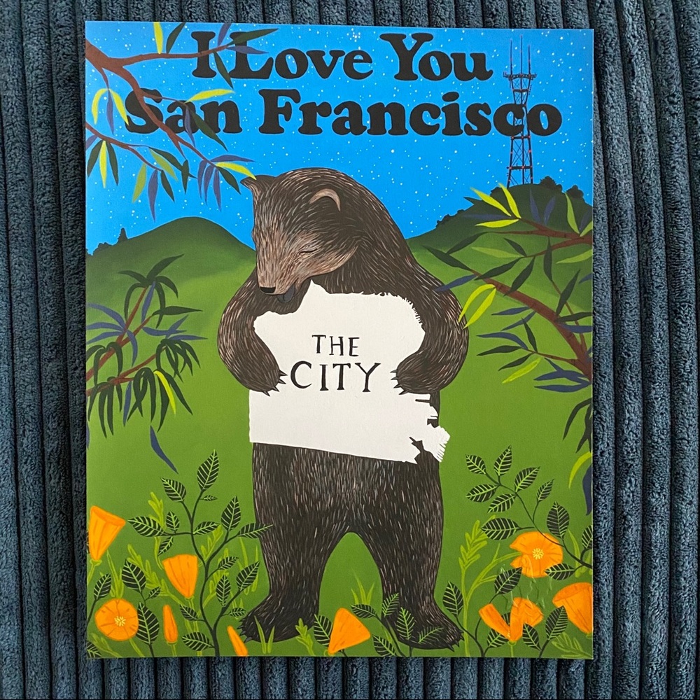 i love you san francisco bear print 8x10